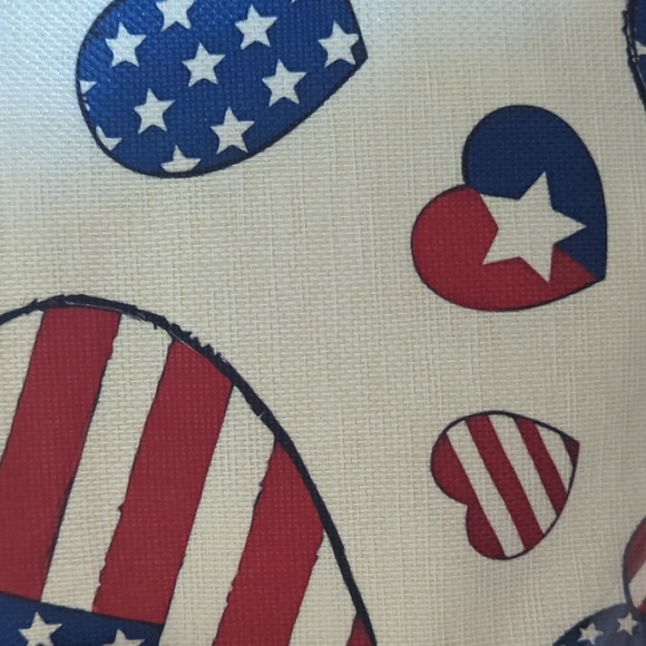 Throw Pillow cover 18 X 18 Patriotic Heart - Picture 2 of 7